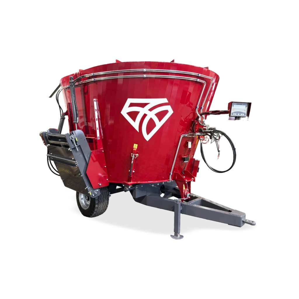 Diamond 12 single auger feed mixer by Diamond Implements